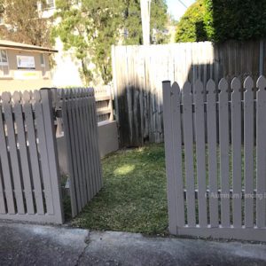 Aluminium Fencing Sydney gothic style picket pedestrian gate