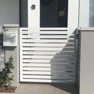 Aluminium Fencing Sydney horizontal slat pedestrian gate