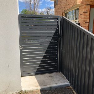 Aluminium Fencing Sydney horizontal slat side gate