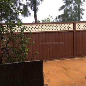 Aluminium Fencing Sydney privacy colorbond trellis lattice