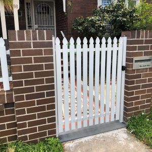 Aluminium Fencing Sydney aluminium picket gothic style pedestrian gate