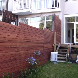 Aluminium Fencing Sydney Merbau slat fence