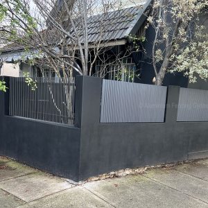 Aluminium Fencing Sydney 3D 45 degree panels and gate