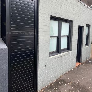Aluminium Fencing Sydney horizontal slat gate 2400mm height no gaps