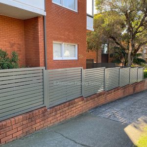 Aluminium Fencing Sydney horizontal slat panel fence