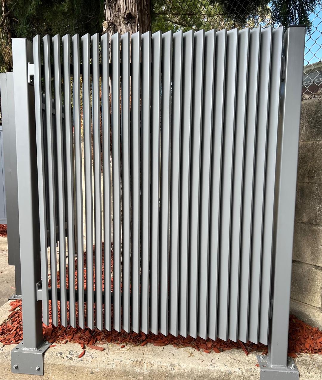 Aluminium Fencing Sydney - 3D 45 degree vertical angle slats