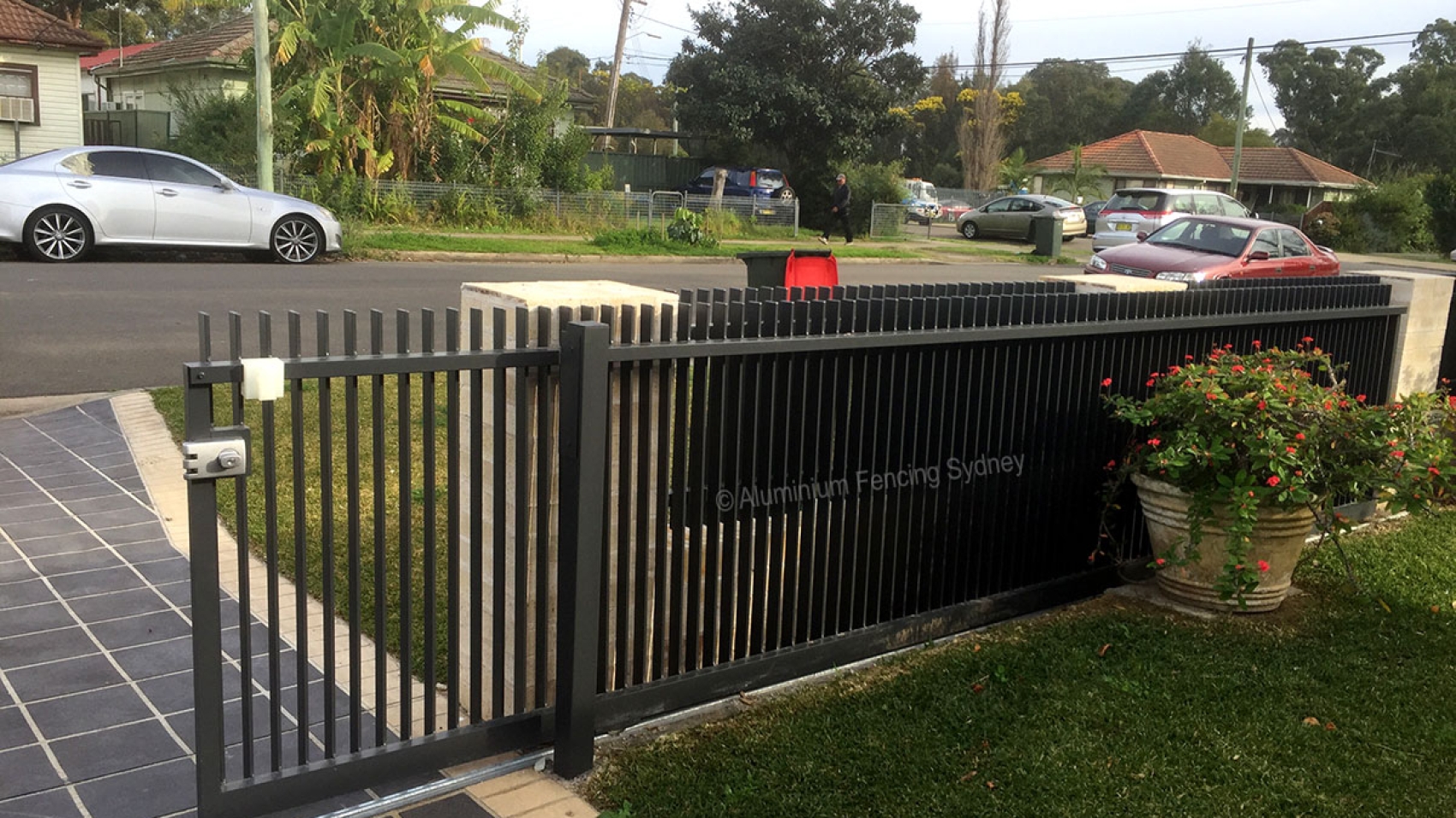 Aluminium Fencing Sydney - 3D sliding security gate